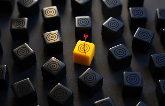 Arrow hitting marketing target symbolizing strategic success and goal-focused SEO for medical practices