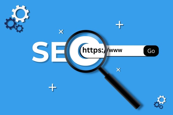 Healthcare SEO services concept displayed on a computer screen, representing the need for medical practices to improve online visibility through effective search engine optimization.