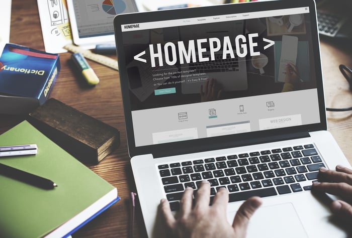 Website homepage address and technology concept illustrating digital presence and online consultation for modern medical website development.